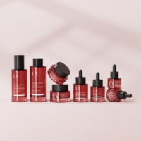 Ensemble de flacons et pots cosmétiques en verre vides de 15 ml, 30 ml, 50 ml, 100 ml, 150 ml, flacon pompe givré ambré pour sérum et lotion, pour l'emballage des soins de la peau
