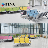 Kursi Tunggu Flya Wholesale Metal Public Pu Cushion 3 4 5 Dudukan untuk Rumah Sakit, Bandara, dan Stasiun Kereta Api
