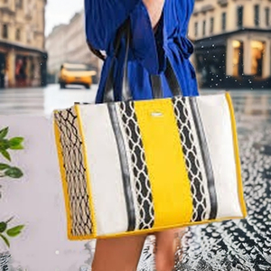 ถุงผ้าแคนวาสสำหรับช้อปปิ้งพร้อมที่จับทำจากผ้าฝ้ายสามารถพับเก็บได้เป็นมิตรต่อสิ่งแวดล้อม - Product Image 2