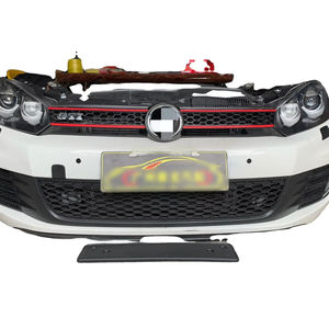 2010-2013 pour Volkswagen <span class=keywords><strong>Golf</strong></span> MK6 Gti noir brillant fibre de carbone becquet de lèvre de <span class=keywords><strong>pare</strong></span>-chocs <span class=keywords><strong>avant</strong></span> nouveau matériau ABS utilisé état garde-boue - Product Image 1