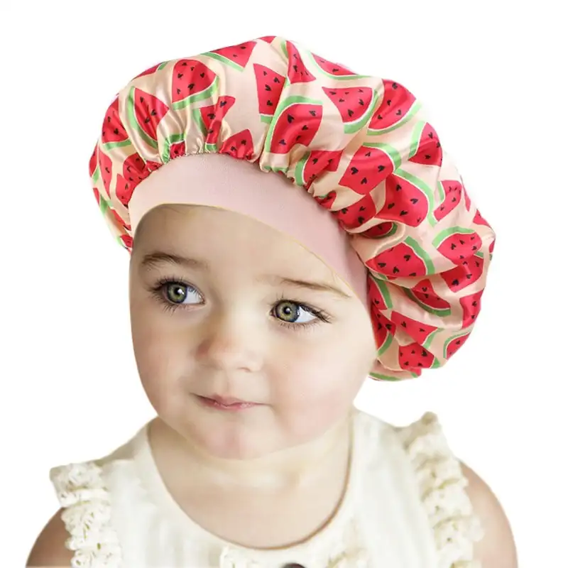 Bonnet de tache pour enfants, accessoire pour cheveux, rose soyeux, vente en gros,