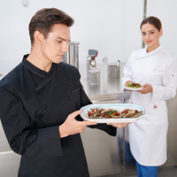 Vente en gros OEM ODM Uniforme de chef Uniformes de cuisine de restaurant unisexe Veste de chef respirante pour homme Veste de chef