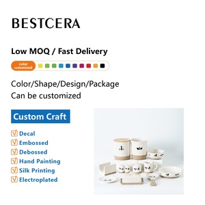 BESTCERA serigrafia piatto 2in 1 spugna ceramica porta accessori fattoria-sapone da cucina con porta spugna - Product Image 2