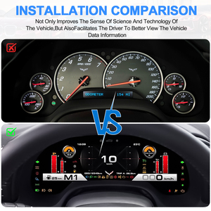 Velocímetro Digital LCD para Chevrolet Corvette C6 2005-2013, Carplay, Cabina Virtual, Navegación GPS OBD2, Plug and Play - Product Image 3