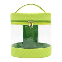 Sac de rangement cosmétique en PVC coloré à lettres, résistant à l'eau, avec poignée souple, ouverture supérieure à fermeture éclair, grand format, design tendance Lider