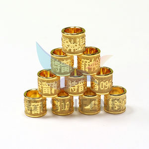 Geshifeng 8Mm Binnenmaat Koperen Materiaal Gouden Print Open Duif Poot Ringen Vogel Voet <span class=keywords><strong>Ring</strong></span> - Product Image 1