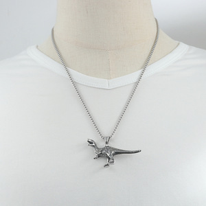 Yunnique – pendentif dinosaure en acier inoxydable, collier animalier, bijoux unisexes à la mode, 19010 - Product Image 4