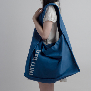 INITI Borsa a Tracolla in Tela dal Design Originale <span class=keywords><strong>con</strong></span> Manico Audace, Borse Tote in Tela alla Moda <span class=keywords><strong>con</strong></span> Logo Ricamato per Donne - Product Image 5