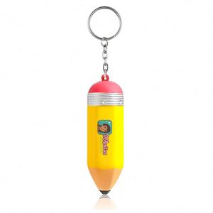Jouet anti-stress personnalisé en forme de crayon avec porte-clés, pendentif clé ampoule, cadeaux promotionnels, jouet anti-anxiété en mousse PU - Product Image 2
