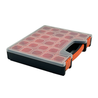 Boîte de rangement pour quincaillerie avec séparateurs, 14 compartiments pour vis, écrous, clous, boulons, organisateur de compartiments, couvercle transparent