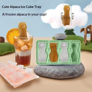 Moule à glaçons en silicone en forme d'animaux explosifs, chaton, chiot, alpaga, <span class=keywords><strong>labrador</strong></span>, designs - Congélation rapide, démoulage facile, capacité de 100 ml - Product Image 3