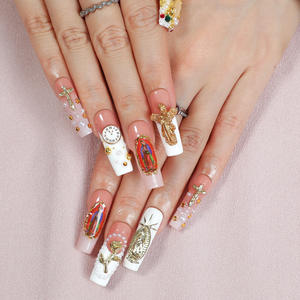 Lujo Ángel Cruz diseño prensa en las <span class=keywords><strong>uñas</strong></span> largo 3D hecho a mano alta calidad acrílico prensa en las <span class=keywords><strong>uñas</strong></span> al por mayor <span class=keywords><strong>uñas</strong></span> postizas reutilizables - Product Image 2