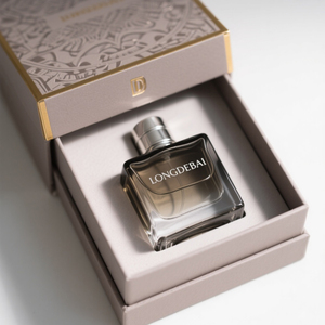 Wholesale Mens Square Perfume Spray <b>Bottle</b> Clear Pump Crimp Empty Flat Red 30ml 50ml 100ml Glass Perfume <b>Bottle</b> with Gift Box - Product Image 4