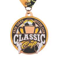 Médaille de football de récompenses uniques de haute qualité bien conçues sur mesure en gros