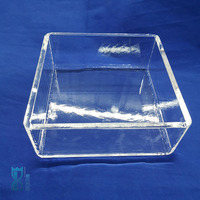 Plateaux en verre de quartz résistants aux hautes températures 1200°C et à la corrosion, récipients en verre de quartz