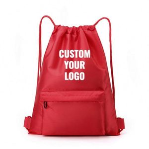 Custom Brand & Logo Wholesale Durable Gym <b>Drawstring</b> <b>Backpack</b>, Polyester Waterproof Unisex with Air Cushion Support Belt - Product Image 1