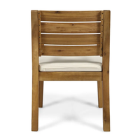 Fauteuils d'extérieur classiques en bois d'acacia massif personnalisables pour patio, jardin, restaurant, café, plage, balcon