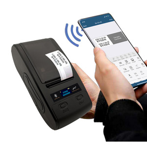 Máy dán nhãn không dây Multicolor Desktop 20 - 50mm Giấy sáp nhựa Ribbon Máy in nhãn truyền nhiệt trực tiếp - Product Image 1