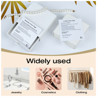 Cartes de présentation d'oreilles personnalisées avec logo et taille sur mesure, écologiques, pour emballage de bijouterie avec bords colorés
