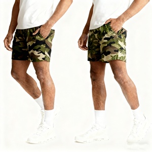 Ropa de calle personalizada informal para hombre, cintura elástica, pantalones cortos deportivos de camuflaje, pantalones cortos deportivos para hombre, pantalones cortos de gimnasio para hombre de camuflaje de 5 pulgadas - Product Image 5