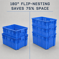 Caisse de manutention en plastique HDPE maillée Sinocube, empilable, emboîtable et recyclable, robuste, pour légumes, avec roues