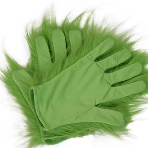 Nouvelle tendance <span class=keywords><strong>Grinch</strong></span> <span class=keywords><strong>masque</strong></span> complet en Latex gants chapeau de noël Cosplay accessoire pour masques de fête et célébrations de noël - Product Image 4