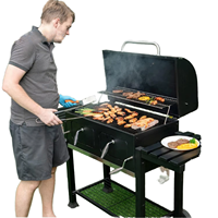 Grill de jardin multifonctionnel épais de 1,7 mètre, style américain, pour barbecue extérieur à domicile, en stock chez le fabricant