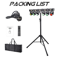 Expédition Rapide Projecteur DJ 6-en-1 avec 6 Têtes : Stroboscope, Laser, Wash, Anneau RGB pour Éclairage de Scène, Fêtes et Bars, avec Support