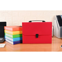 Organisateur de fichiers en accordéon, couvercle extensible Portable A4, pressage à chaud, multicolore, 13 poches