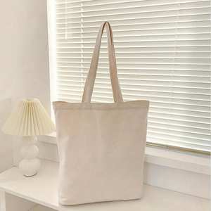 Bolso de mano ecológico orgánico de lona con logotipo personalizado, bolso de compras de algodón ecológico - Product Image 3