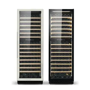 Freestanding Wine Fridge 188-Bottle Capacity Glass Door Wine Refrigerator With Compressor For Kitchen