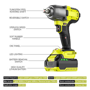 Máy vặn bu lông không dây chất lượng tốt, cầm tay, dùng pin lithium, máy khoan điện, dụng cụ điện - Product Image 3