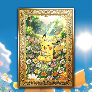 Caja de Entrenador Élite de Cartas Metálicas en Relieve de Anime y Cómics Japoneses de MS Pokemoned, Estuche Acrílico de Pikachu Pokemoned, Cartas Coleccionables ETB - Product Image 1