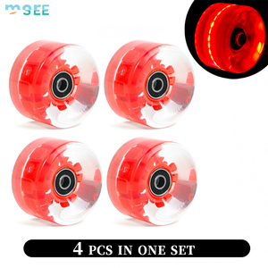 SeeMore 4pcs 82A Härte Clear PU Skateboard Street Skating Wheel Polyurethan Skateboard Griffbrett Räder - Product Image 4