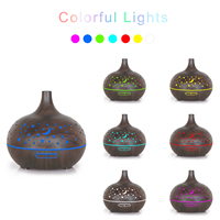 Humidificateur d'air ultrasonique USB/électrique à LED 7 couleurs, diffuseur d'huiles essentielles d'aromathérapie, en plastique, pour table, grande capacité, usage domestique