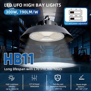 Éclairage industriel commercial suspendu 240W IP65 SMD LED rond UFO pour entrepôt et atelier - Product Image 1