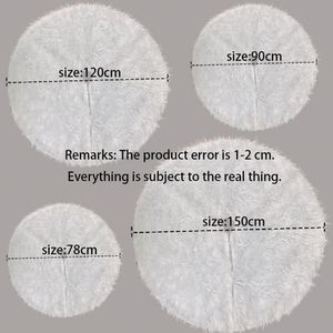 กระโปรงต้นคริสต์มาสขนเฟอร์สีขาวขนาด 78/90/120 ซม. สำหรับตกแต่งฐานต้นคริสต์มาสในงานปาร์ตี้ - Product Image 4