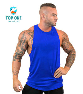 TopOne sin mangas al por mayor personalizado hombres Fitness culturismo que absorbe la humedad músculo camisa gimnasio desgaste ajuste deportes Stringer camiseta sin mangas - Product Image 4