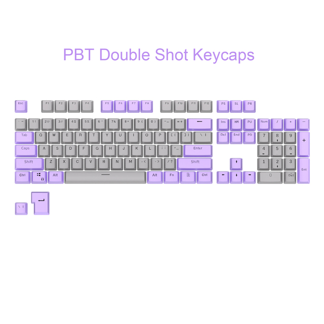 Factory 60 87 104 Keys Double Shot PBT Keycaps Backlit Colorful Pudding Keycaps for RGB Mechanical Keyboard TKL Keycap