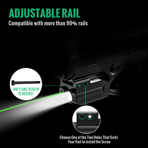 Los mejores accesorios de alcance Linterna LED Combo de haz verde táctico Punto verde con carga rápida - Product Image 3