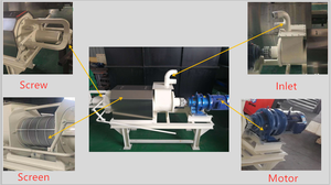 Chất lỏng rắn riêng biệt Hydro vắt phân bò khử nước chế biến lợn động vật gia cầm phân tách máy - Product Image 6