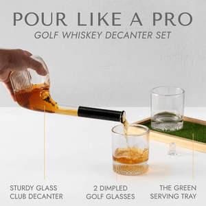 Ensemble de carafe et de verres à whisky pour club de golf, logo gravé personnalisé pour les amateurs de golf, cadeau idéal pour un <span class=keywords><strong>anniversaire</strong></span> ou la fête des pères - Product Image 2