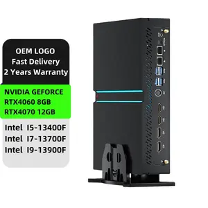 Mini PC de poche Intel Core i5 i7 i9 13e génération RTX4060 8 Go RTX4070 12 Go RJ45 HDMI DP TYPE-C DVI Win 11 Linux Barebone Gaming Mini PC