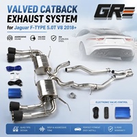 Système d'échappement Catback SS304 avec silencieux à valve à vide et embouts quadruples pour Jaguar F-TYPE 5.0T V8 2018+ en acier inoxydable