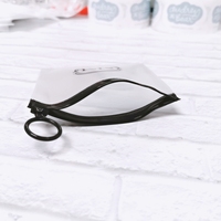 Sac en PVC transparent avec fermeture éclair, personnalisé, recyclable, petit format 9*12CM, pour cosmétiques, bijoux, colliers, bagues, emballage, pochette à fermeture éclair