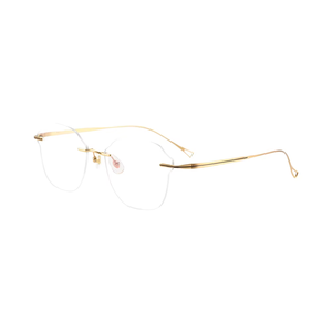 Lunettes de lecture à monture en titane sans monture à la mode <span class=keywords><strong>lentilles</strong></span> carrées confortables montures de lunettes élégantes motif étui d'impression pour porter - Product Image 1