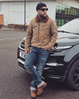 Veste bomber en laine de jungle pour homme, chaude, en peau de mouton, col en fourrure à poils longs, vêtements de travail