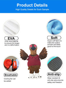 Kinqee Personalizar Furry Falcon Mascot Disfraz Cosplay Personaje Águila Roja Flying Bird Mascotte Carnival Fancy Dress para adultos - Product Image 6