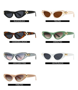 Lunettes de soleil <span class=keywords><strong>vintage</strong></span> œil de chat de marque, lunettes de soleil œil de chat de luxe pour femmes, lunettes de soleil <span class=keywords><strong>vintage</strong></span> œil de chat pour femmes, nouvelle mode - Product Image 5
