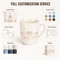 Tasse en céramique Perle Orientale de Shanghai, Chine, avec motif de l'horizon urbain, fabriquée pour les cadeaux de voyage, vente en gros, aéroports et vente au détail